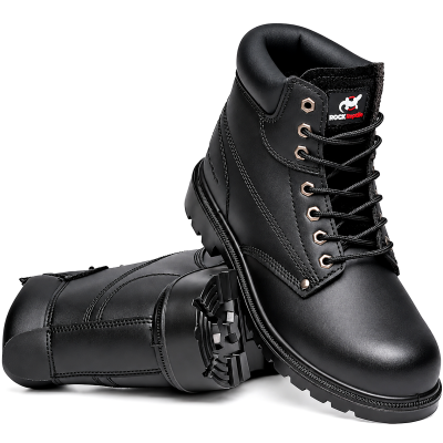Rock Reptile Apprentice S1P SRC Leather Ankle Safety Boots – Black