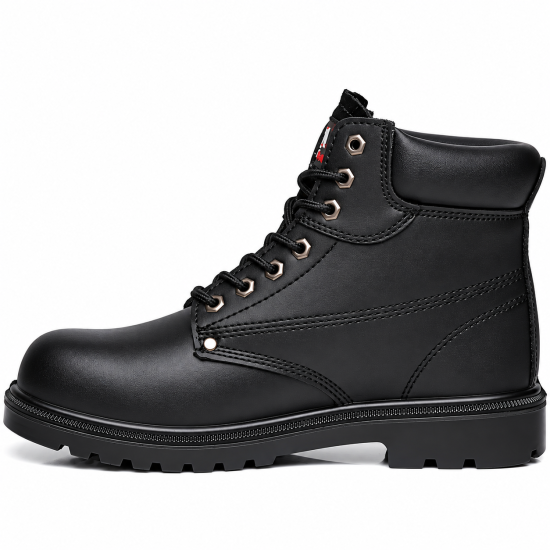 Rock Reptile Apprentice S1P SRC Leather Ankle Safety Boots – Black