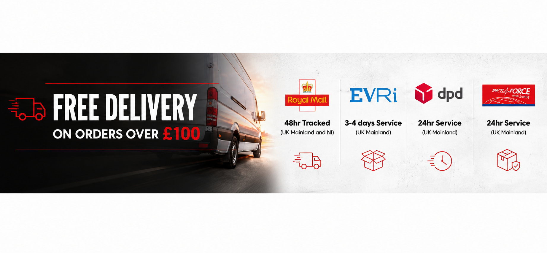 FREE DELIVERY ON ALL ORDERS OVER £100