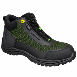 Portwest FE04 Girder S3S ESD Composite Mid Safety Boots – Black/Green