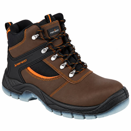 Portwest FW69 S3 SR FO Steel Leather Hiker Safety Boots – Brown