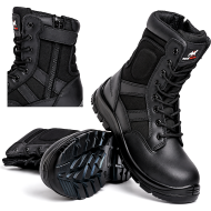 Rock Reptile Taskforce S1P SRC Leather High Leg Safety Boots – Black