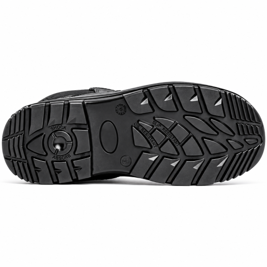 Rock Reptile Taskforce S1P SRC Leather High Leg Safety Boots – Black