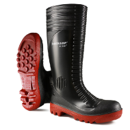 Dunlop Acifort Full Safety RIBBED SBP Black Wellington Boots