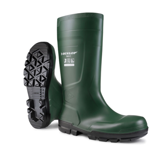 Dunlop Protective Footwear Work-It Safety PVC Wellingtons Green Boots