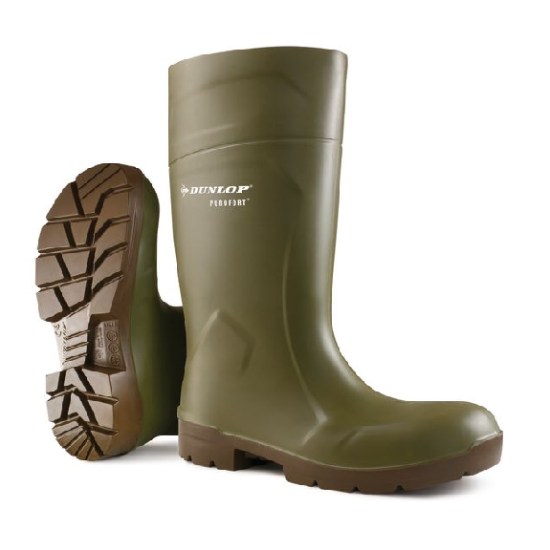 Dunlop Purofort MULTIGRIP Safety Green Wellingtons Work Boots