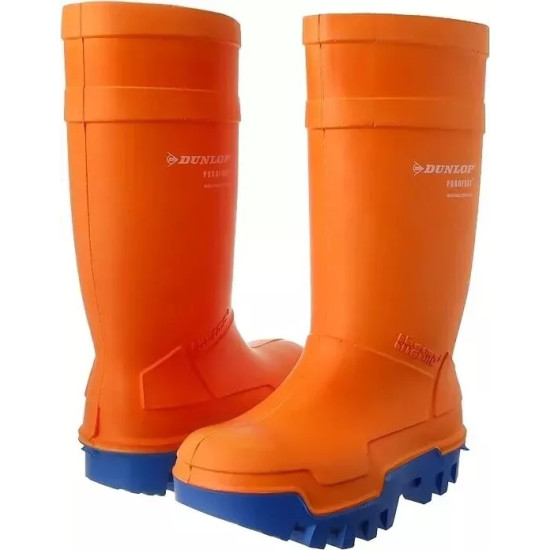 Dunlop Purofort Thermo+ Full Safety Wellington S5 Steel Toe C662343 Orange Boots Size image