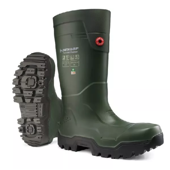 Dunlop Safety Wellington Boots Mens FieldPRO Thermo+ Purofort Full Work Shoes