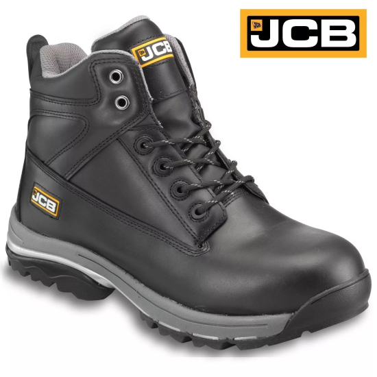JCB WORKMAX S1P LEATHER WATERPROOF SAFETY WORK BOOTS STEEL TOE CAP image