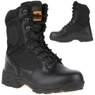 MENS COMBAT POLICE MILITARY WORK SAFETY STEEL TOE CAP TACTICAL HIGH BOOTS