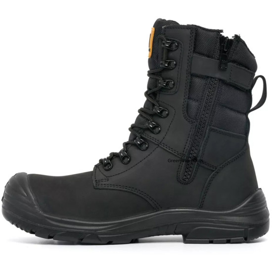 MENS TASKFORCE S3 WATERPROOF POLICE ZIP WORK STEEL TOE SAFETY BOOTS SECURITY image