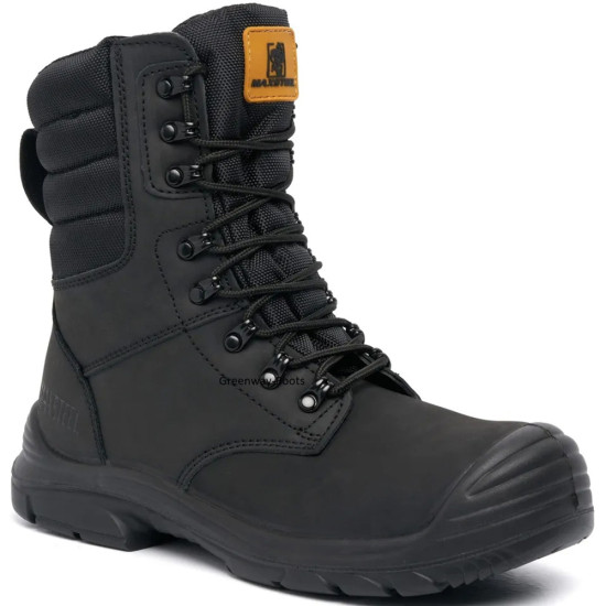 MENS TASKFORCE S3 WATERPROOF POLICE ZIP WORK STEEL TOE SAFETY BOOTS SECURITY image