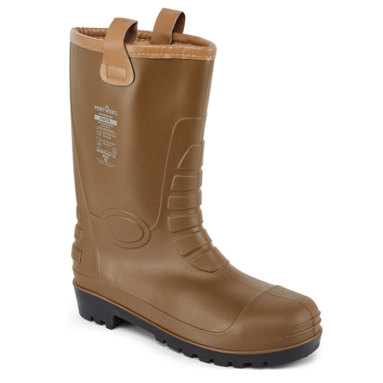 Portwest Steel S5 FO Tan PVC Rigger Boots
