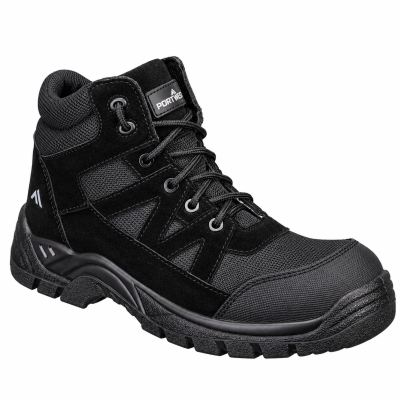Portwest FC20 Composite Textile and Suede S1PL Ankle Safety Boots – Black