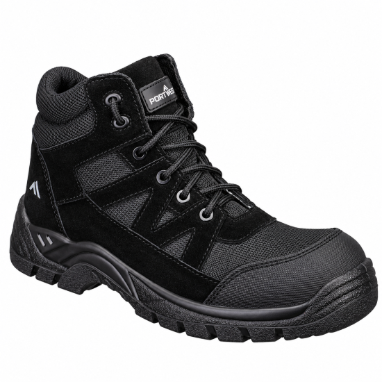 Portwest FC20 Composite Textile and Suede S1PL Ankle Safety Boots – Black