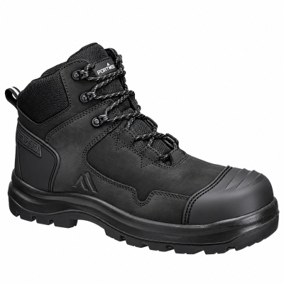 Portwest FD04 Composite Nubuck Leather S3S Mid Safety Boots – Black