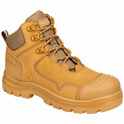 Portwest FD04 Composite Nubuck Leather S3S Mid Safety Boots – Wheat