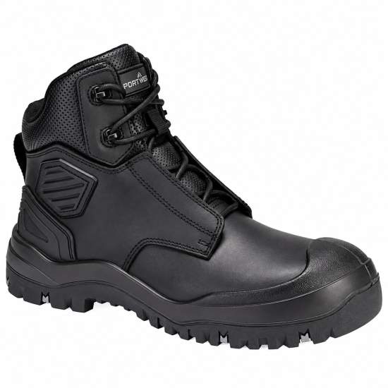Portwest FT30 Steel Leather S3 Ankle Safety Boots – Black