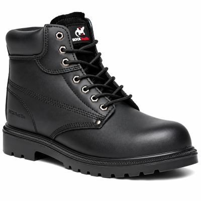 Rock Reptile Apprentice S1P SRC Leather Ankle Safety Boots – Black