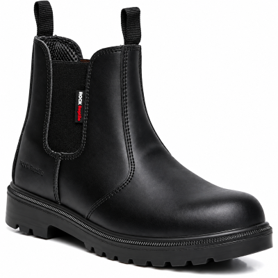 Rock Reptile Sydney S1P SRC Leather Dealer Safety Boots – Black