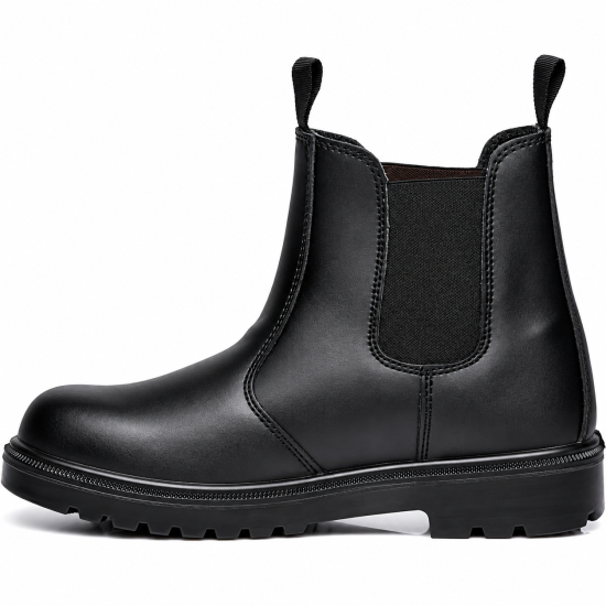 Rock Reptile Sydney S1P SRC Leather Dealer Safety Boots – Black