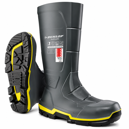 Dunlop Acifort Metguard Safety Wellington Boots – Grey