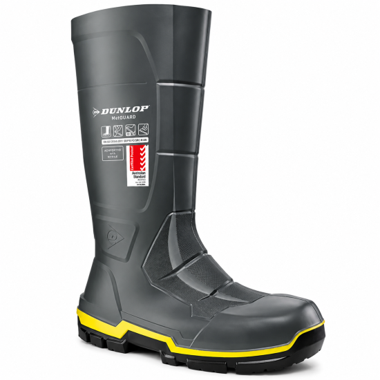 Dunlop Acifort Metguard Safety Wellington Boots – Grey