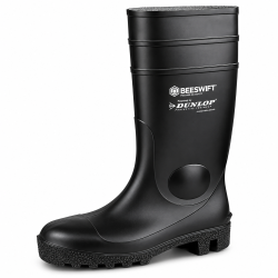 Dunlop Aston Heavy Duty S5 Safety Wellington Boots – Black