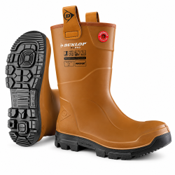 Dunlop Purofort RigPRO S5 Safety Wellington Boots – Brown