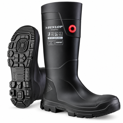 Dunlop TerraPRO Purofort S5 Safety Wellington Boots – Black