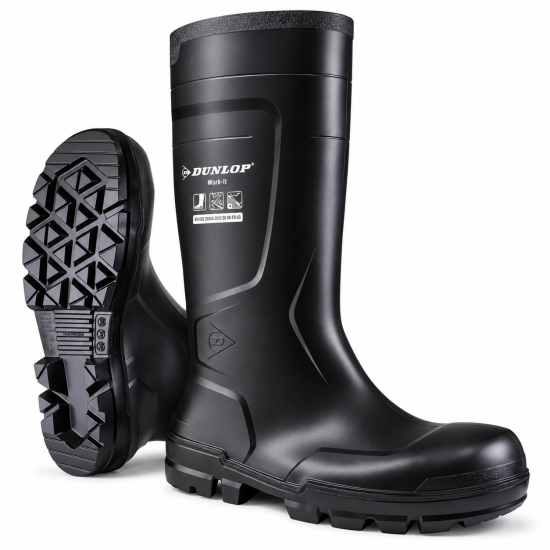 Dunlop Work-It S5 Safety Wellington Boots – Black
