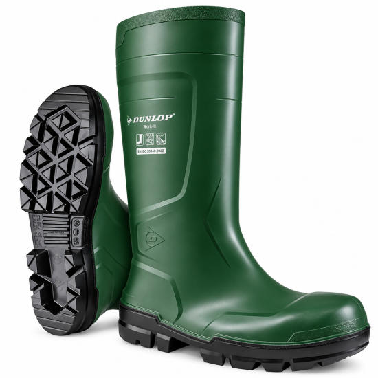 Dunlop Work-It S5 Safety Wellington Boots – Green